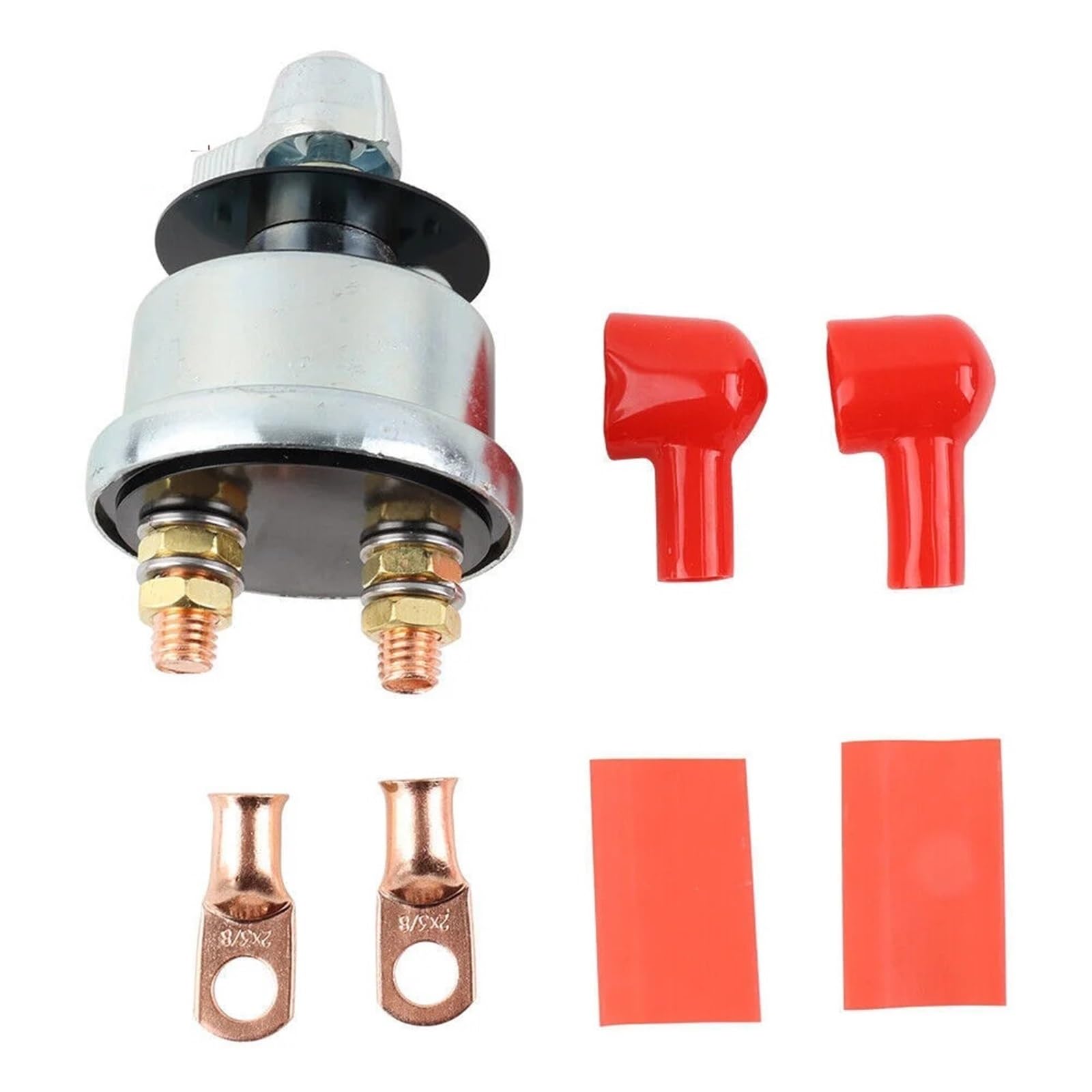 Interruptor maestro de desconexión batería 2 postes, corte energía for vehículos todo terreno marinos, 12 V, 200 A, componentes interiores, interruptores y controladores Coche Barco RV