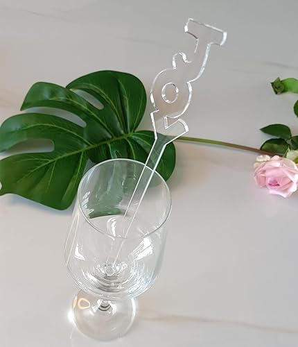 Miniatura 9 de 20 palitos Joy Swizzle, palitos de Navidad, decoración de boda, agitadores de bebidas, decoración de bar para eventos, fiesta (espejo dorado)