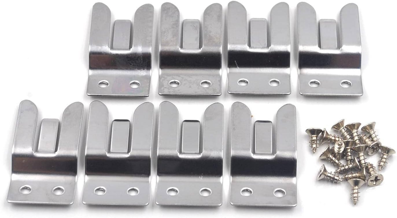 (8-Pack) CB Mic Microphone Holders Hang Up Clip with Screws Compatible with Yaesu MH-48 FT7800 FT-7800R FT-7900R FT-8800R FT-8900R FT-1500 FT-8100 FT-8100M FT-8500 Two Way Radios