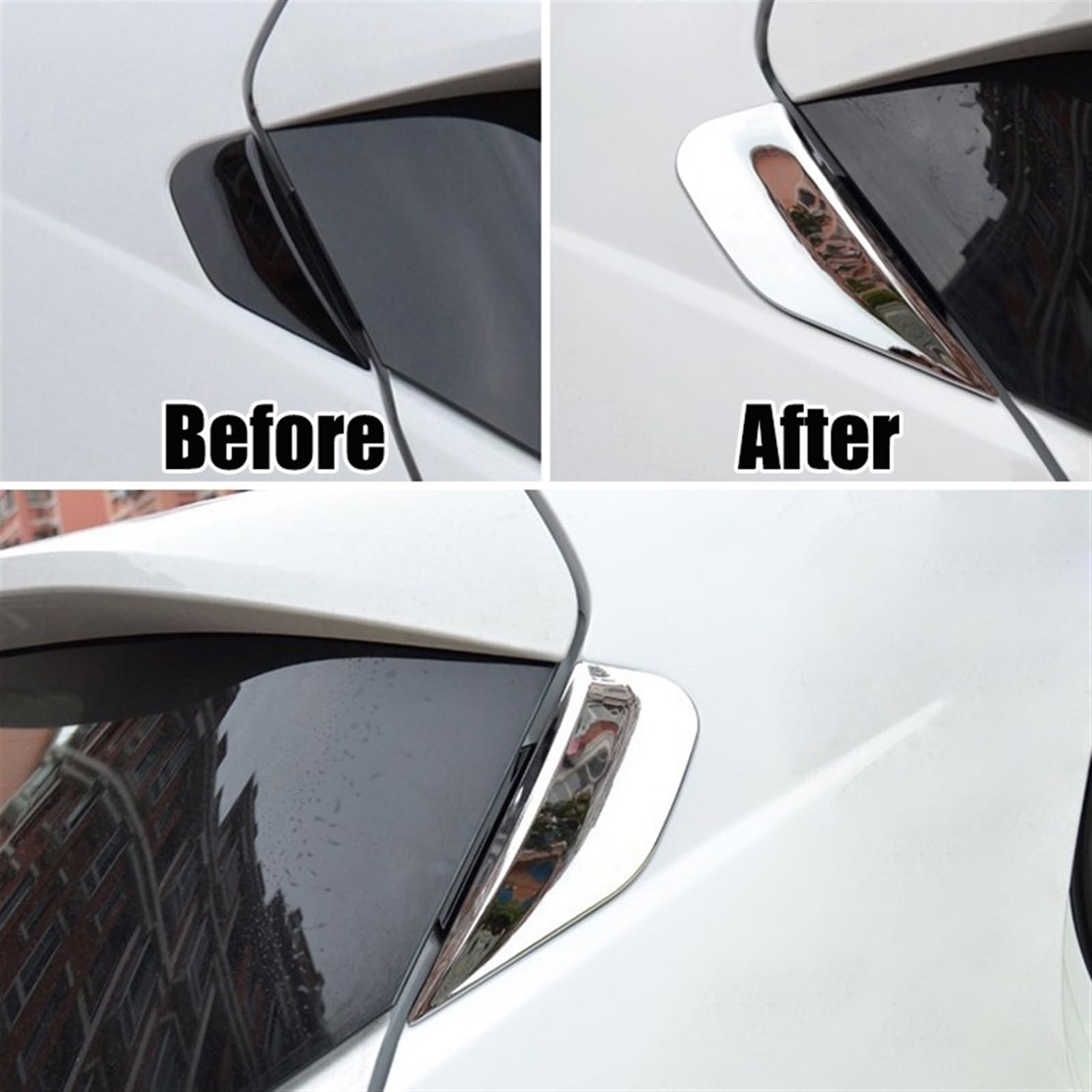 Spoiler laterale Per Opel per Vauxhall per Mokka X 2013 2014 2015 2016 2017 2018 per modanatura copri spoiler lunotto posteriore cromato Spoiler carrozzeria