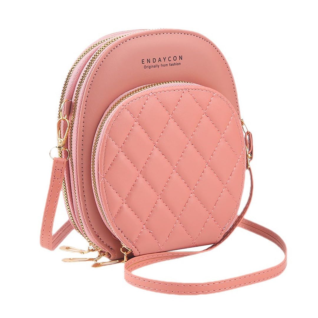 Phone Bag For Women Fashionable Multifunctional Crossbody Shoulder Bag Zipper Solid Green Color Simple Large Capacity Mini-image-46