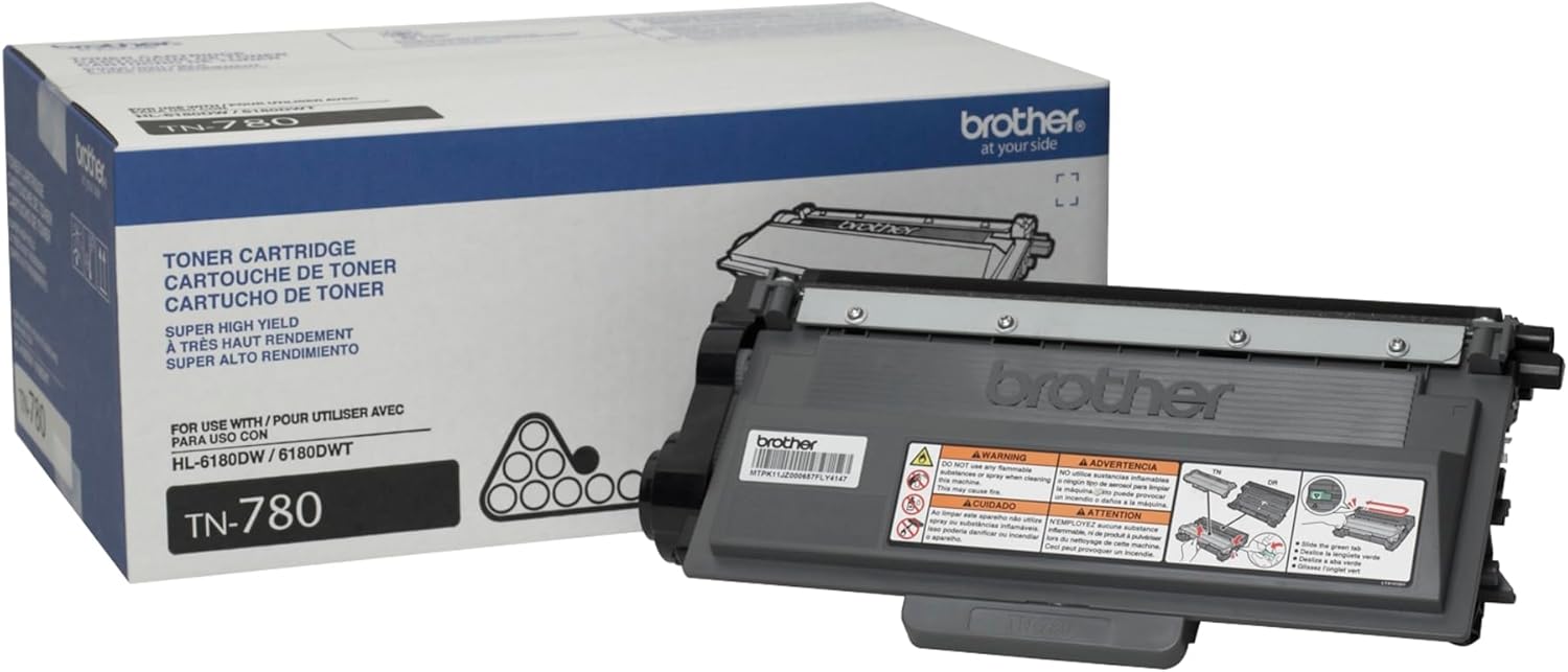 Brother TN-780 DCP-8250 HL-6180 MFC-8950 Toner Cartridge (Black) in Retail Packaging