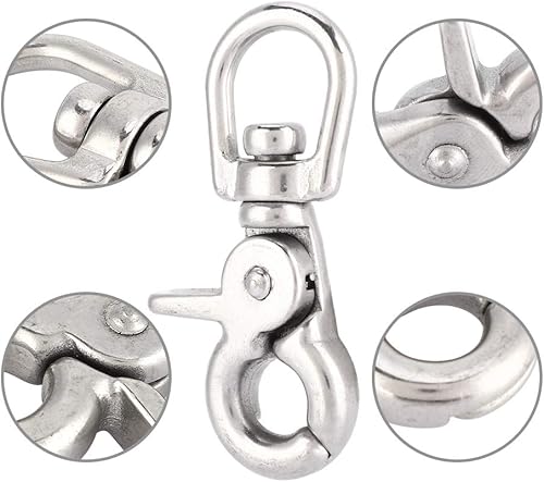 Miniatura 3 de Joyzan Gancho a presión marino, ganchos de gatillo de acero inoxidable, ganchos giratorios para langosta, cierres de tijera, hebillas, buceo,