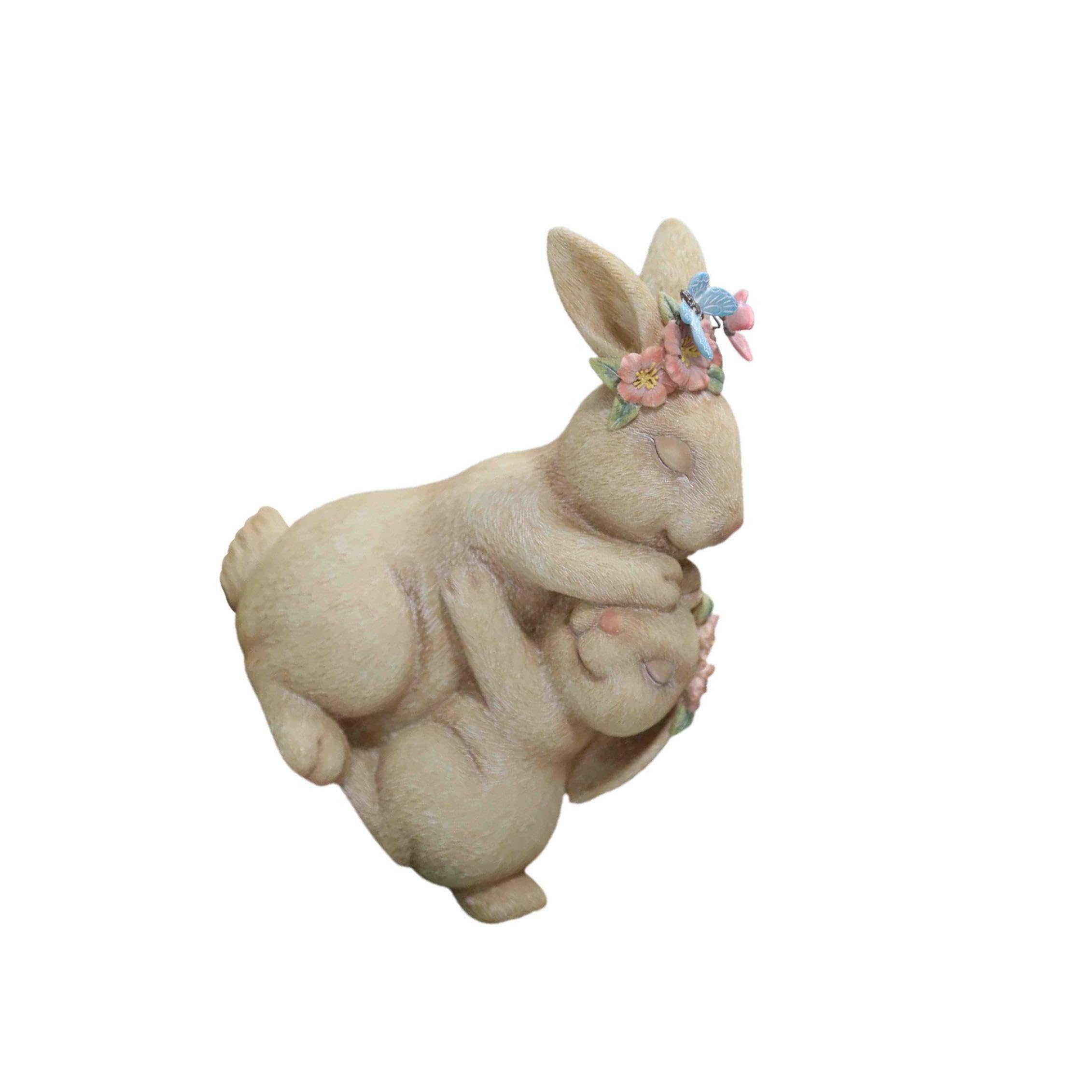 PIXZCSA Desktop Garden Wedding Ornament Vivid Rabbit Sculpture For Craft Decoration Miniature Bunnies Garden Accessories Rabbit