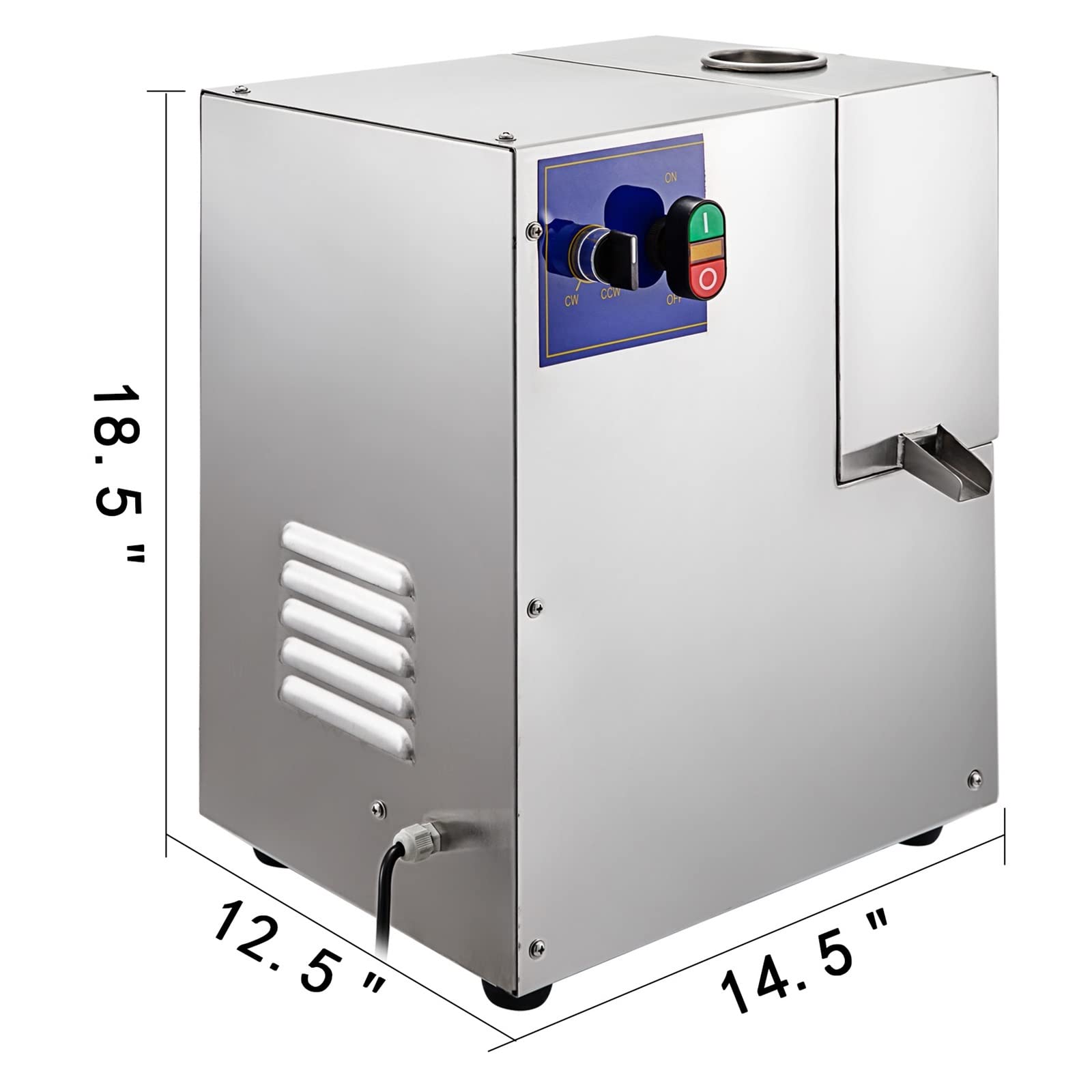 Macchina elettrica for spremiagrumi di canna da zucchero Efficace 3 rulli con prese d'aria di raffreddamento Estrattore di canna da zucchero Spremiagrumi for il commercio