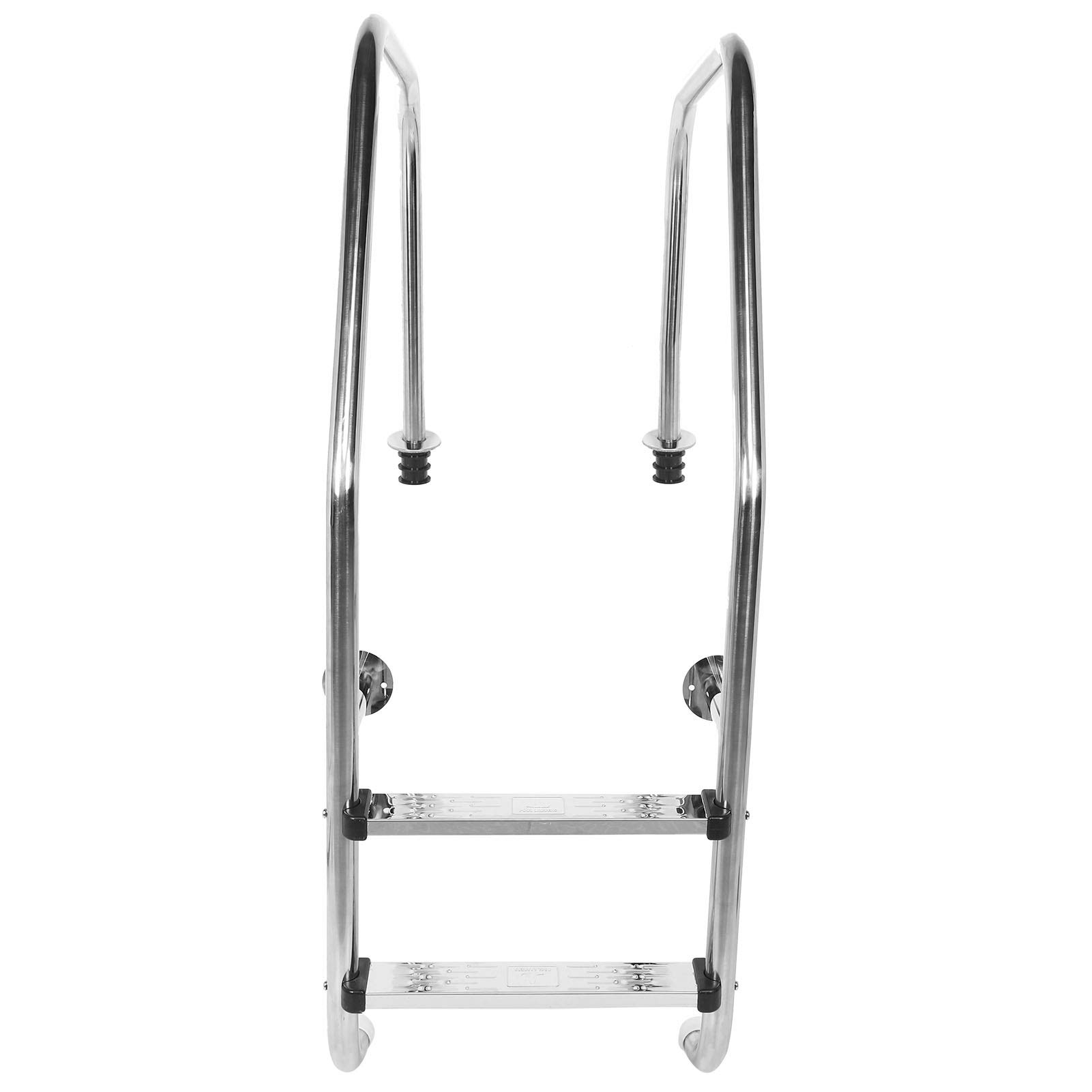 Escaleras de Seguridad para Piscinas Antideslizantes de Acero Inoxidable 304 con 2 Pedales, Dispositivos de fijación para Accesorios para Piscinas enterradas al Lado de la Piscina