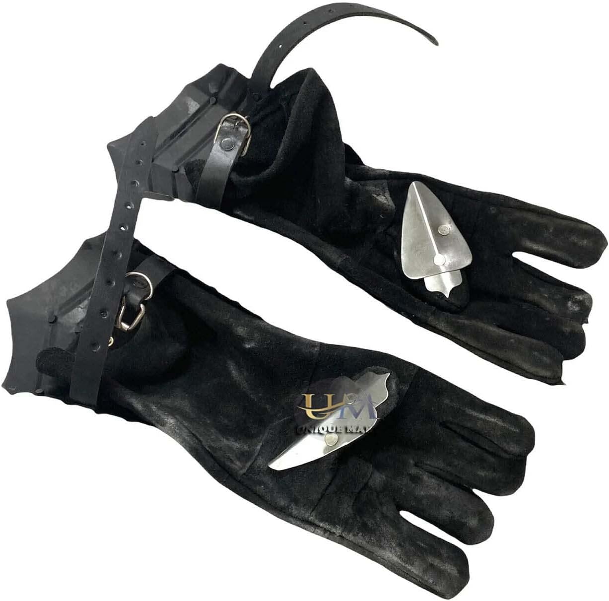 Medieval Nazgul Silver Gauntlet Steel Gloves,Armor Gloves Halloween Costume
