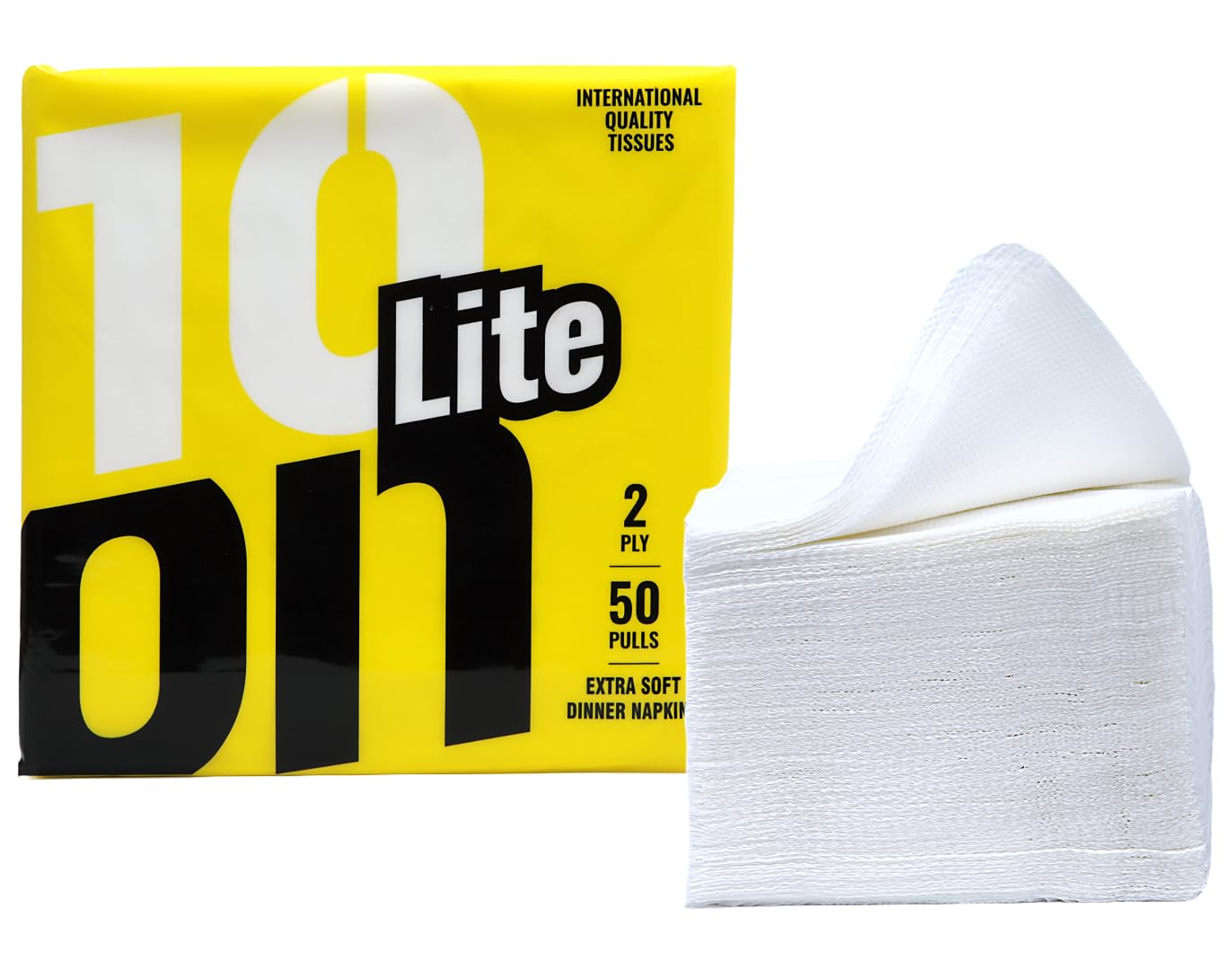 10on Lite 2 Ply Extra Soft Tissue Paper Napkins | Extra Large Size 40 X 40 cms | 50 Napkin in Single Pack (B0BRYHLHS5) Amazon Price History, Amazon Price Tracker