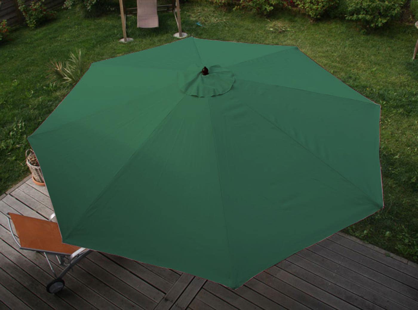 Sonnenschirm Florida, Gartenschirm Marktschirm, Ø 3,5m Polyester/Holz 7kg