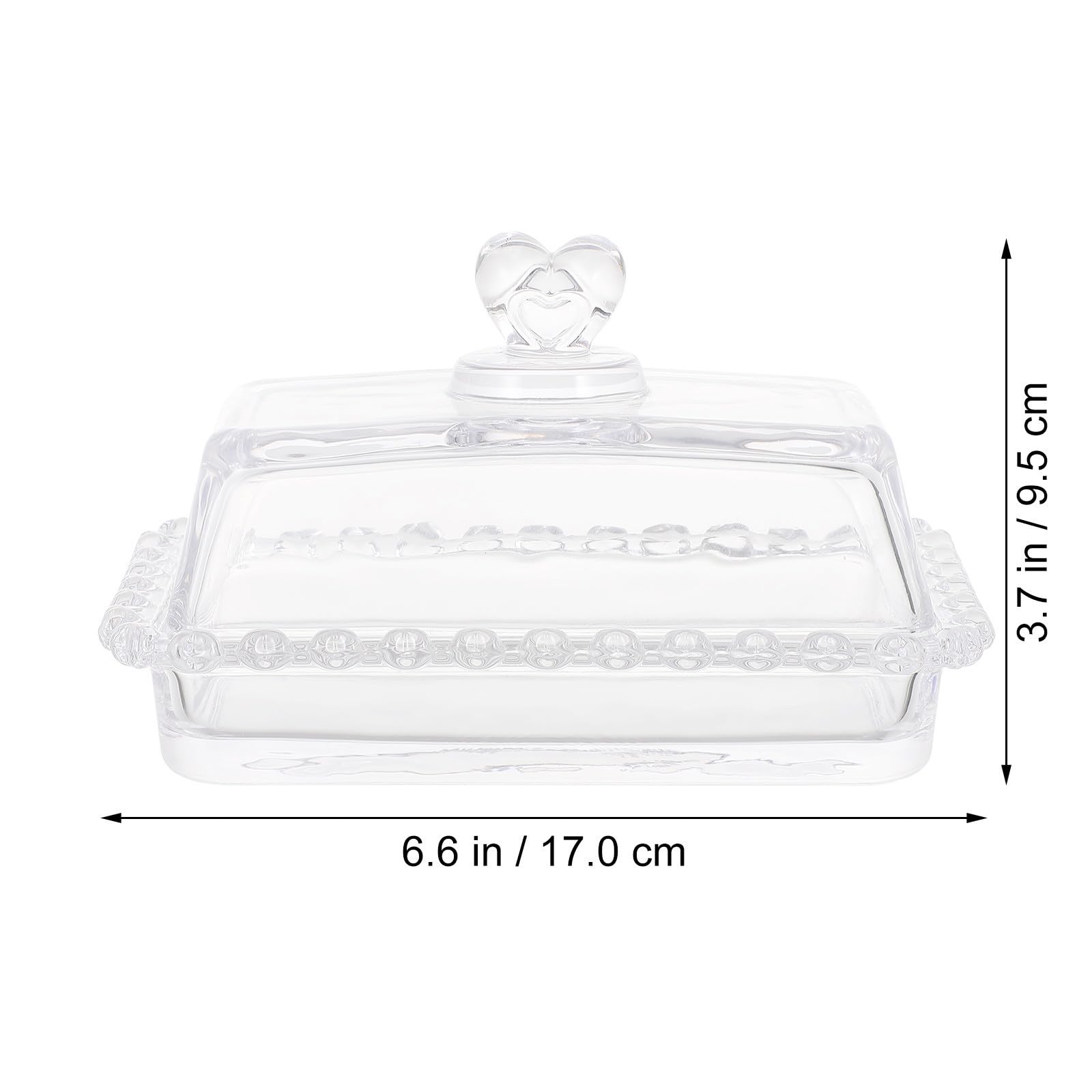 USHOBE Bandeja para Tartas con Tapa de Vidrio Cuadrada, Soporte para Exhibición de Postres y Snacks, Contenedor con Textura Firme para Repostería en Bodas y Fiestas