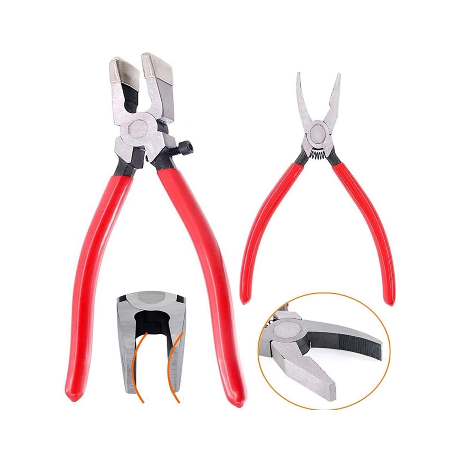 Aurvix Flat-Nose Pliers Glass-Cutting Pliers Tile Pliers Mosaic Knife Pliers Cutting Tools Ceramic Glass(Flat-Nose Pliers)