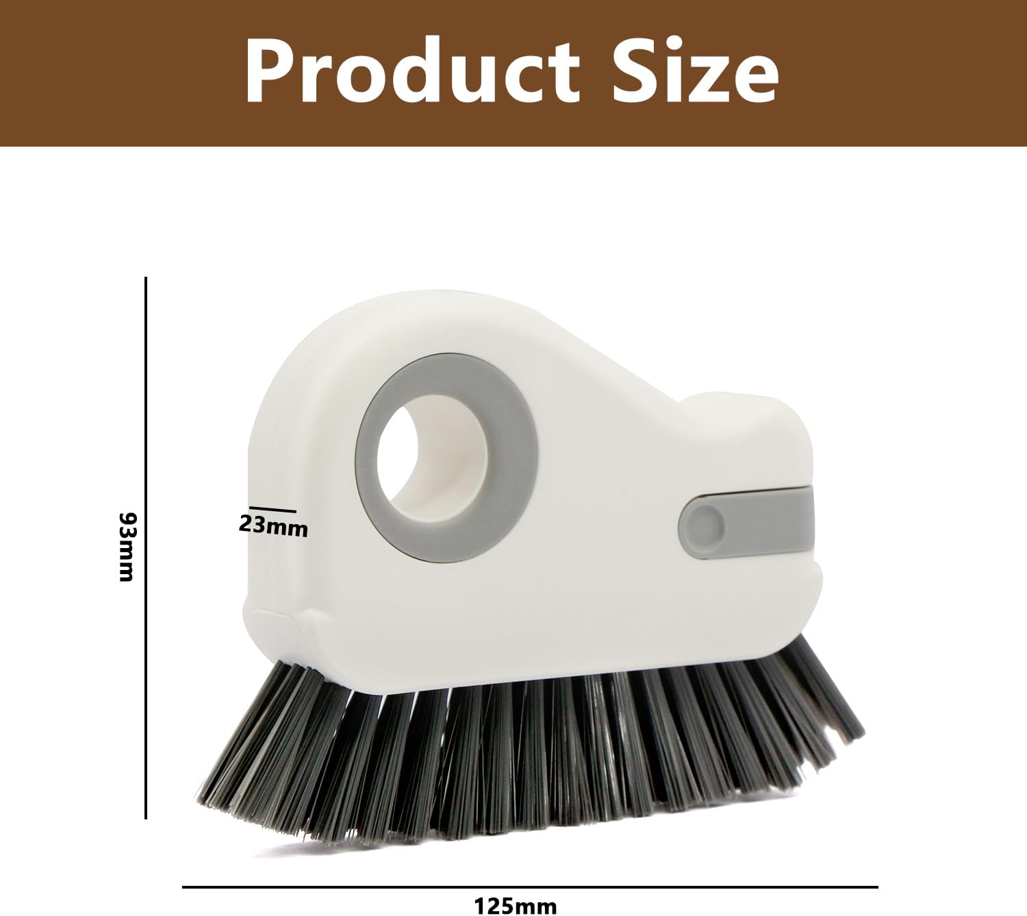 Brosse Multifonctionnelle Rainure et Rail | Nettoyage Facile et Rapide pour Fenêtres, Salle de Bain, Cuisine | Lot de 2 - Image secondaire