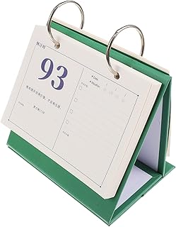 Sewroro 2023 100日カウントダウン 卓上カレンダー イーゼルカレンダー カウントダウンスタンディングデスクカレンダー 結婚式のカウントダウン Dark Green 論文