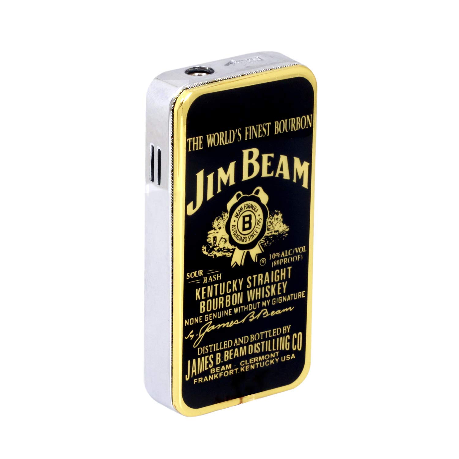 Jim Beam Shine Golden Flame Cigarette Lighter | Refillable Pocket Lighter | Windproof Jet Flame | Stylish Look Antique Design for Smoking-image-19