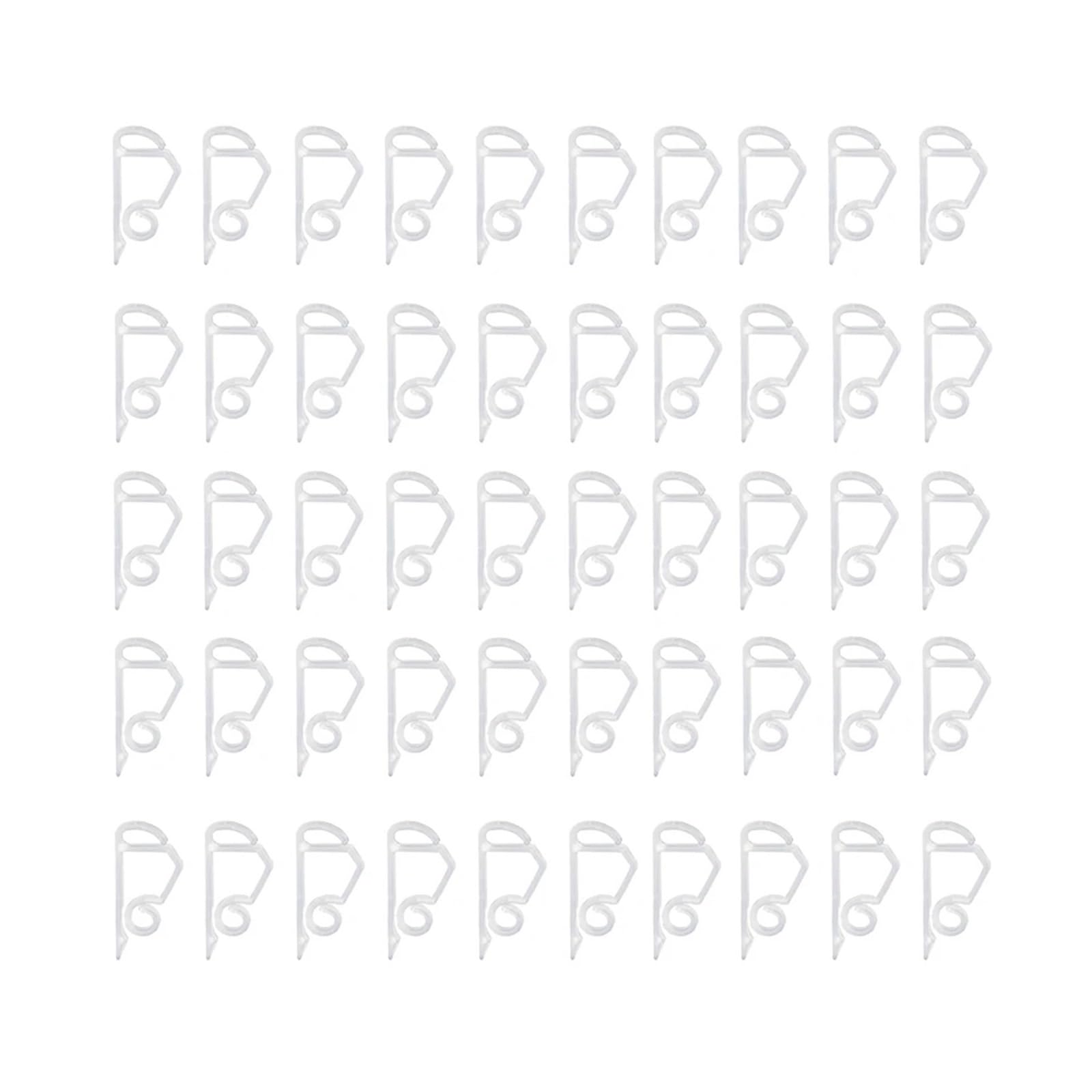 FJQFHH Gutter Hooks Shape, Outdoor Light Hook String Clips Gutter Wire Clamp Holiday Decor(50pc White)