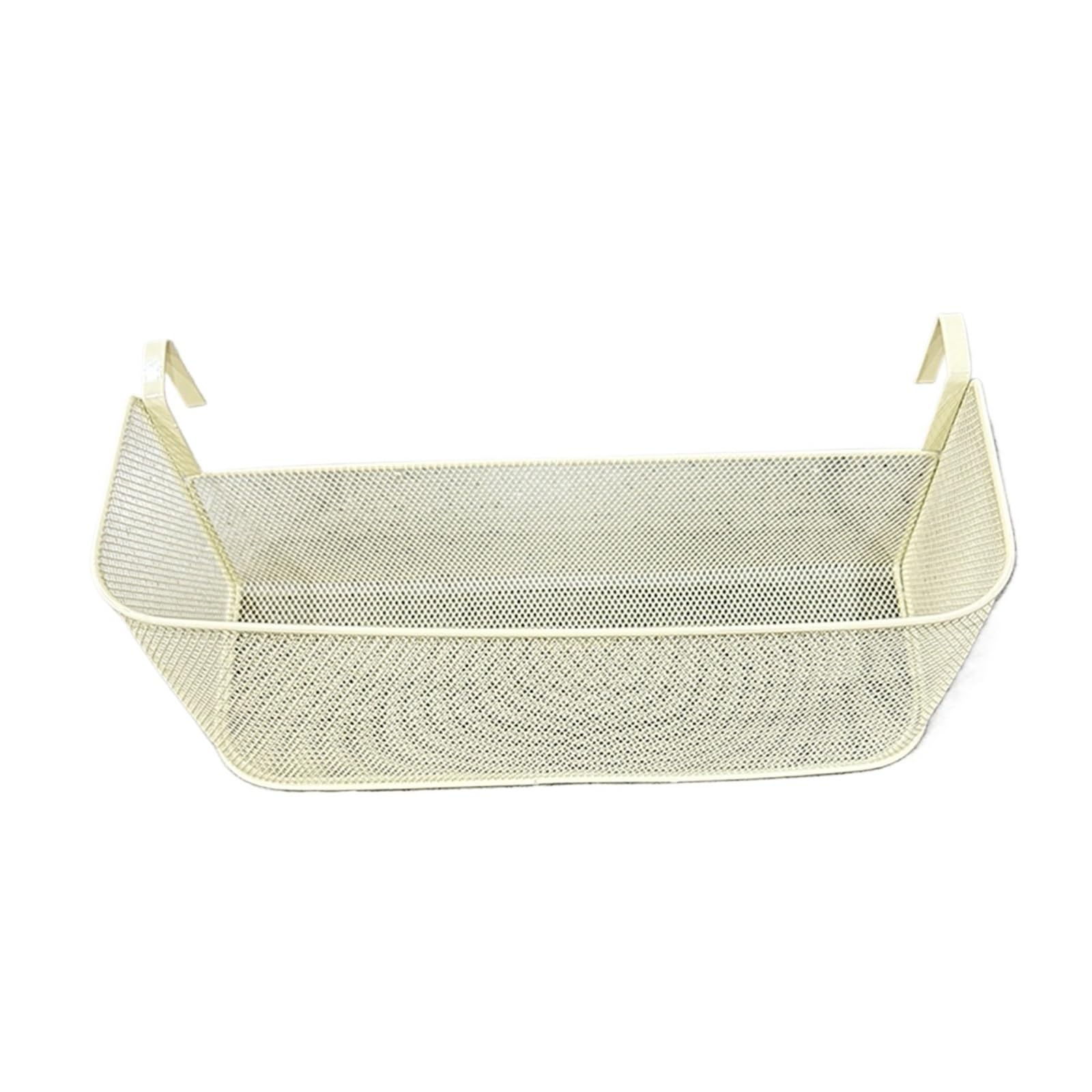 Hanging Storage Basket Space Saving Multifunctional Metal Bedside Shelf For Hotel Office Dorm Bed & Bunk Bedroom For Home(Yellow)
