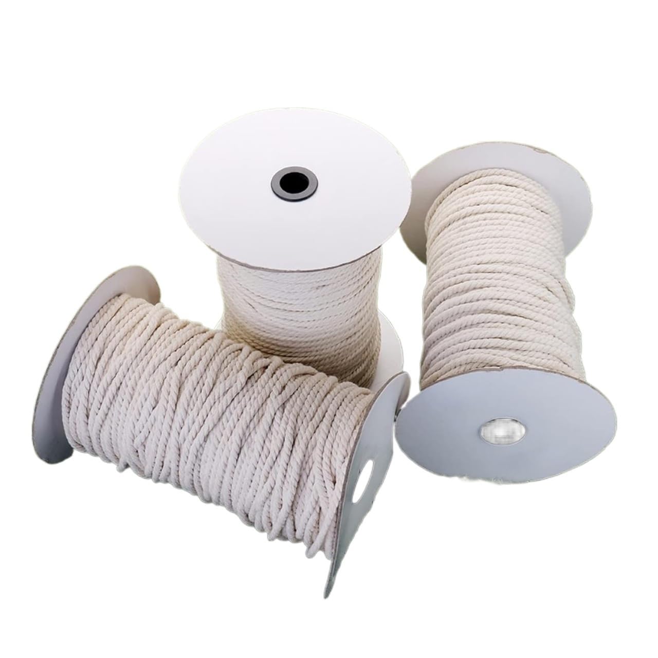 Cuerda de macramé Cuerda de macramé algodón Beige, Varios tamaños, Ideal for Manualidades, Regalos, Bodas y hogar(2mm 100m)