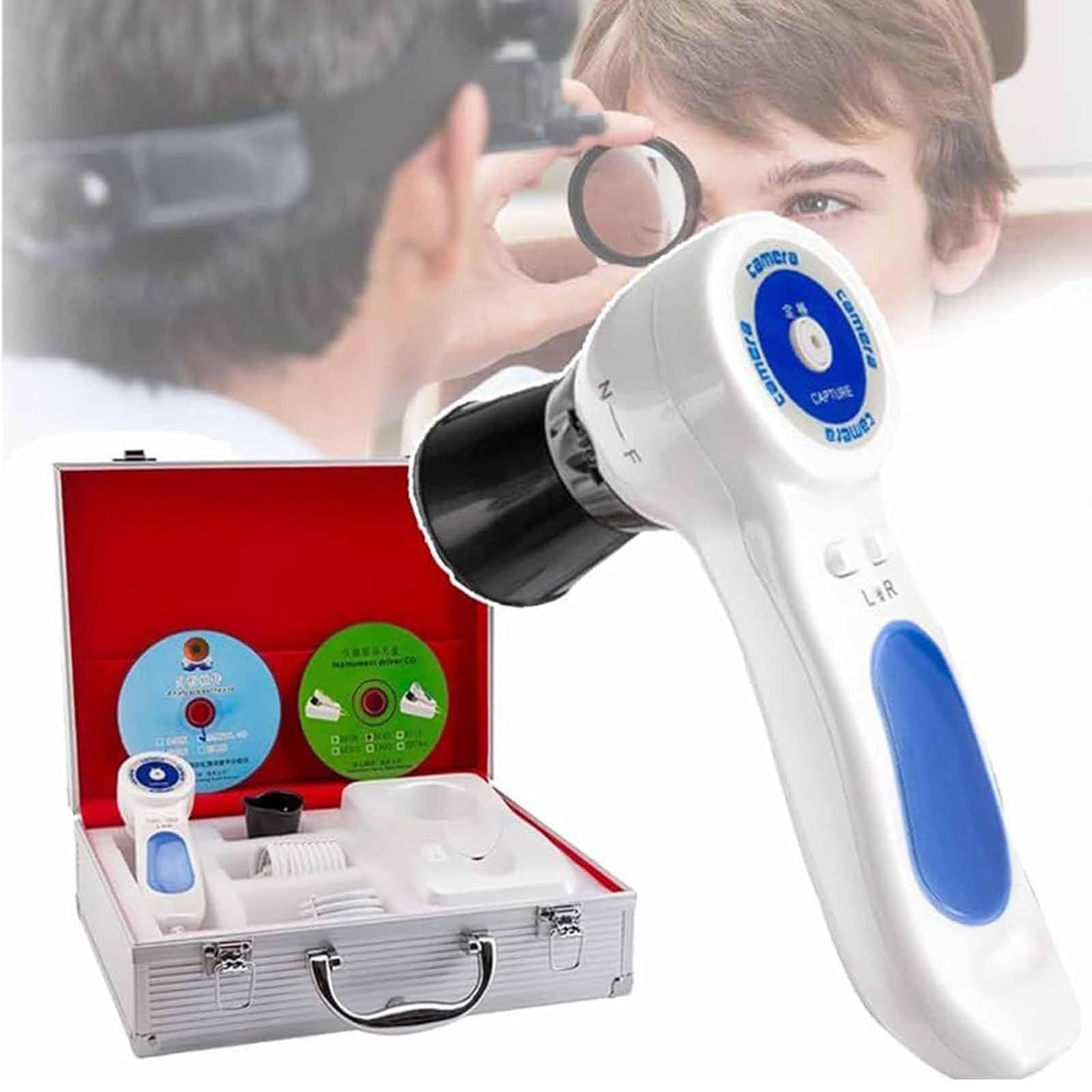 Telecamera HD per analisi dell'iride con obiettivo e software senza driver per il rilevamento e la diagnosi professionale dell'iride oculare