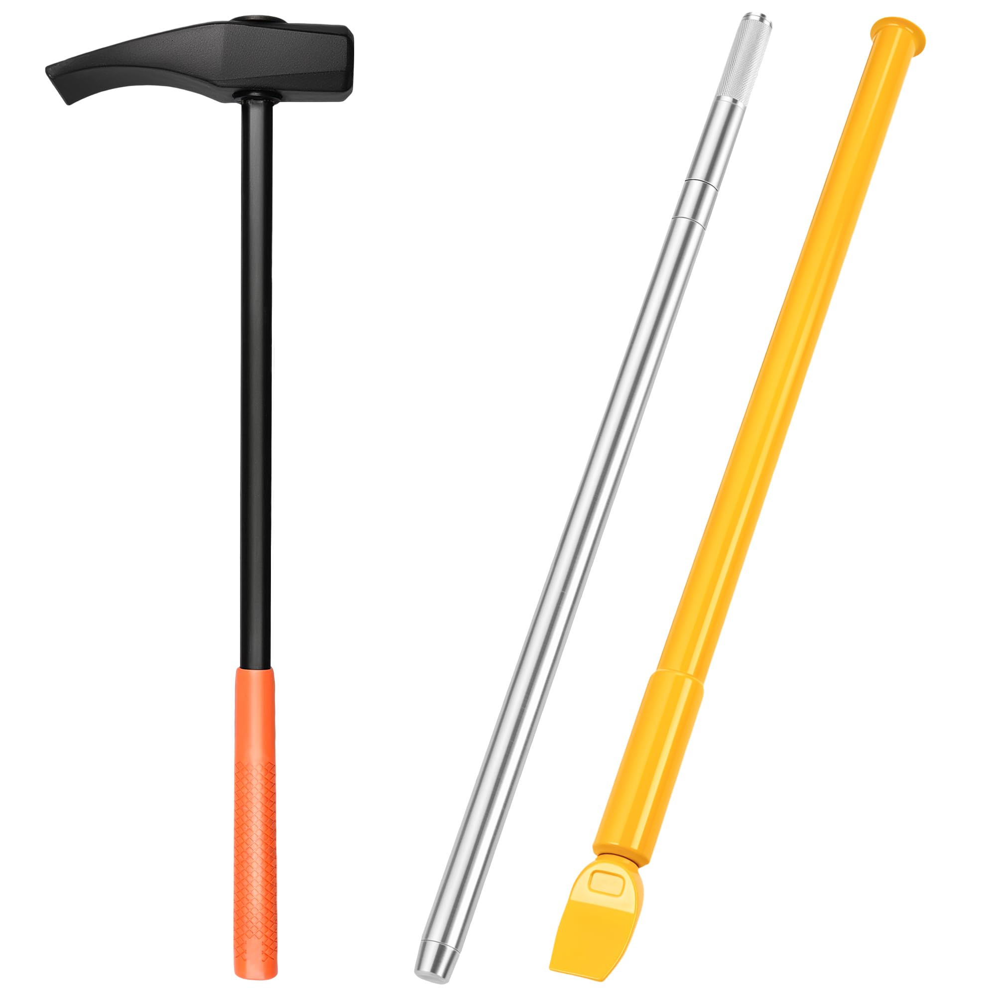 Kit de martillo deslizante para romper cuentas de neumáticos, herramienta portátil de 46.3 pulgadas para cambiar neumáticos con martillo de pato y juego de palanca de neumáticos para coche, camión