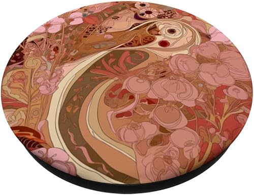 Miniatura 2 de PopSockets Art Nouveau Flores, jardín y naturaleza floral PopSockets intercambiables PopGrip