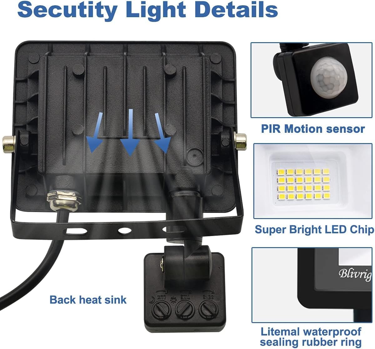 LED Strahler mit Bewegungsmelder Außen 100W 3000K Warmweiß 2 Stück | IP66 Wasserdicht, 120° Strahl, 10000LM Superhell 144 LEDs, Ideale Außenstrahler für Garten Garage Hof Hinterhof