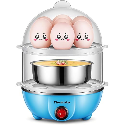 THEMISTO TH-611 350w Egg Boiler/Poacher/Cooker for Steaming, Cooking & Boiling (14 eggs)