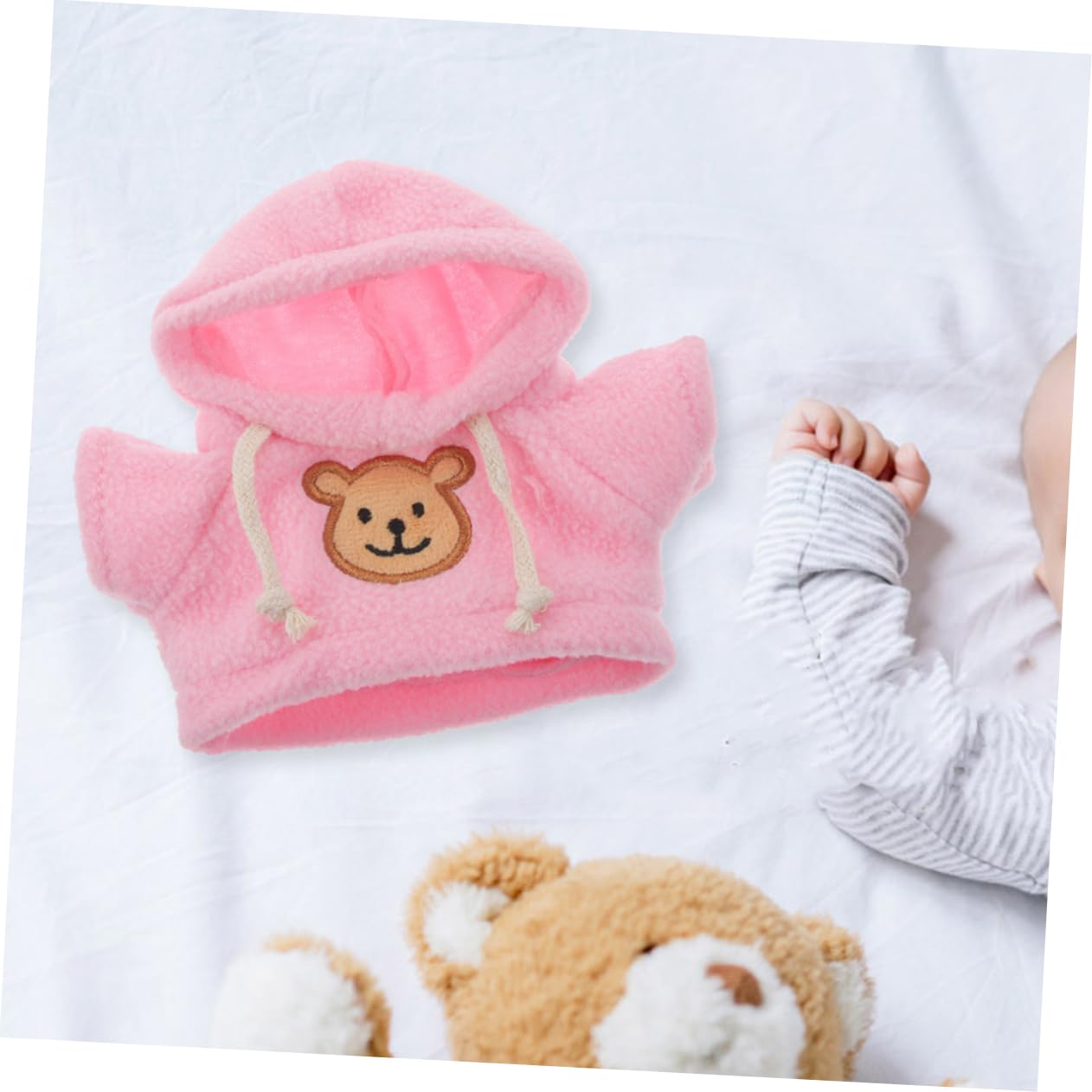 Vaguelly Stuffed Bear Costume Bear T-Shirt for Decor Replaceable Doll Outfit Soft Clothes Design Accessory for Creative Play and Imagination