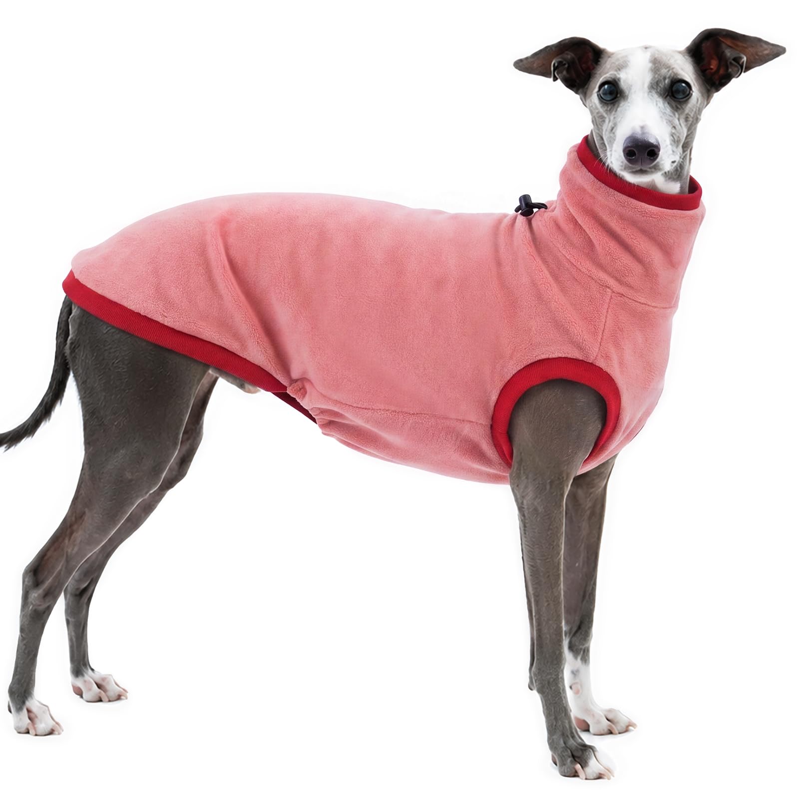 Whippet Jumper Fleece, Whippet Pullover Warm Jacket Winter(Red, M)