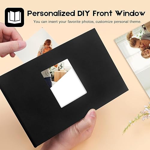 Miniatura 5 de Aevdor Álbum de fotos de 72 bolsillos de 8 x 10 pulgadas con capacidad para 72 fotos horizontales, álbum de fotos de 8 x 10 pulgadas, cubierta de