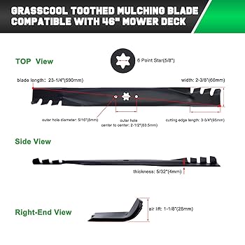 anana2301★ Amazon.com : Grasscool 46 inch Mower Mulching Blade for Cub