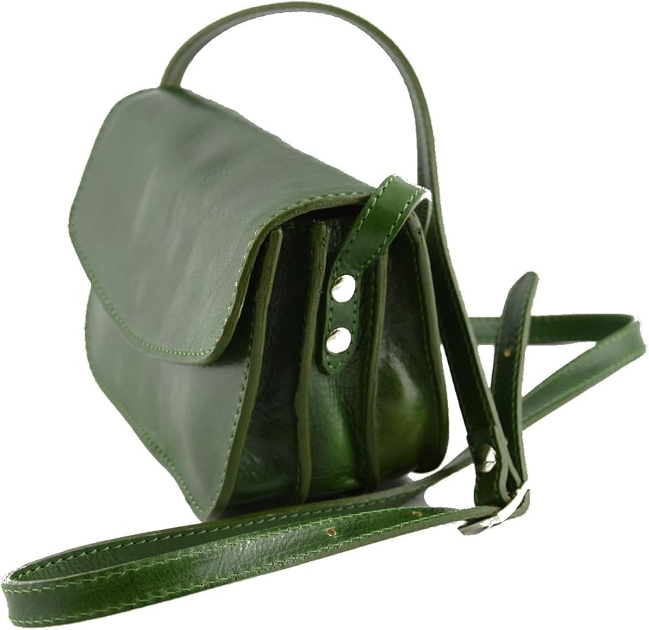 Borsa A Tracolla Donna In Pelle PU – Piccola E Minimal, Con Porta Cellulare E Protezione RFID, Verde - 3