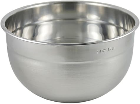 Tovolo Large Stainless Steel Mixing Bowl 5 Quart Metal Mixing Bowl for Baking Kitchen Prep with Easy Pour Rounded Lip, Dishwasher Safe Deep Metal Bowl Design for Salads, Popcorn, Kneading Bread Dough