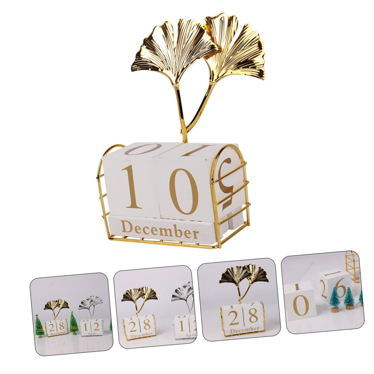 Calendario in Legno Blocchi per Tavolo Calendario Rustico Decorativo da Ufficio Mese e Data per Casa e Ufficio
