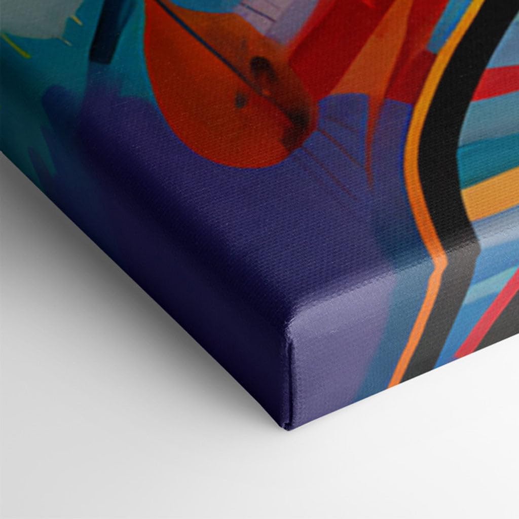 Canvas for Living Room. Bird of Vision: an Abstract Explosion of Color and Curiosity, 27 x 18 inch Canvas Wall Art - Contemporary Masterpieces - Modern Home Decor