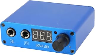 LCD Tattoo Power Supply 100-230V AntiFatigue Mode LCD USB Output Interface Tattoo Machine Power Supply Aluminum Alloy for Tattoo Machine (US Plug)