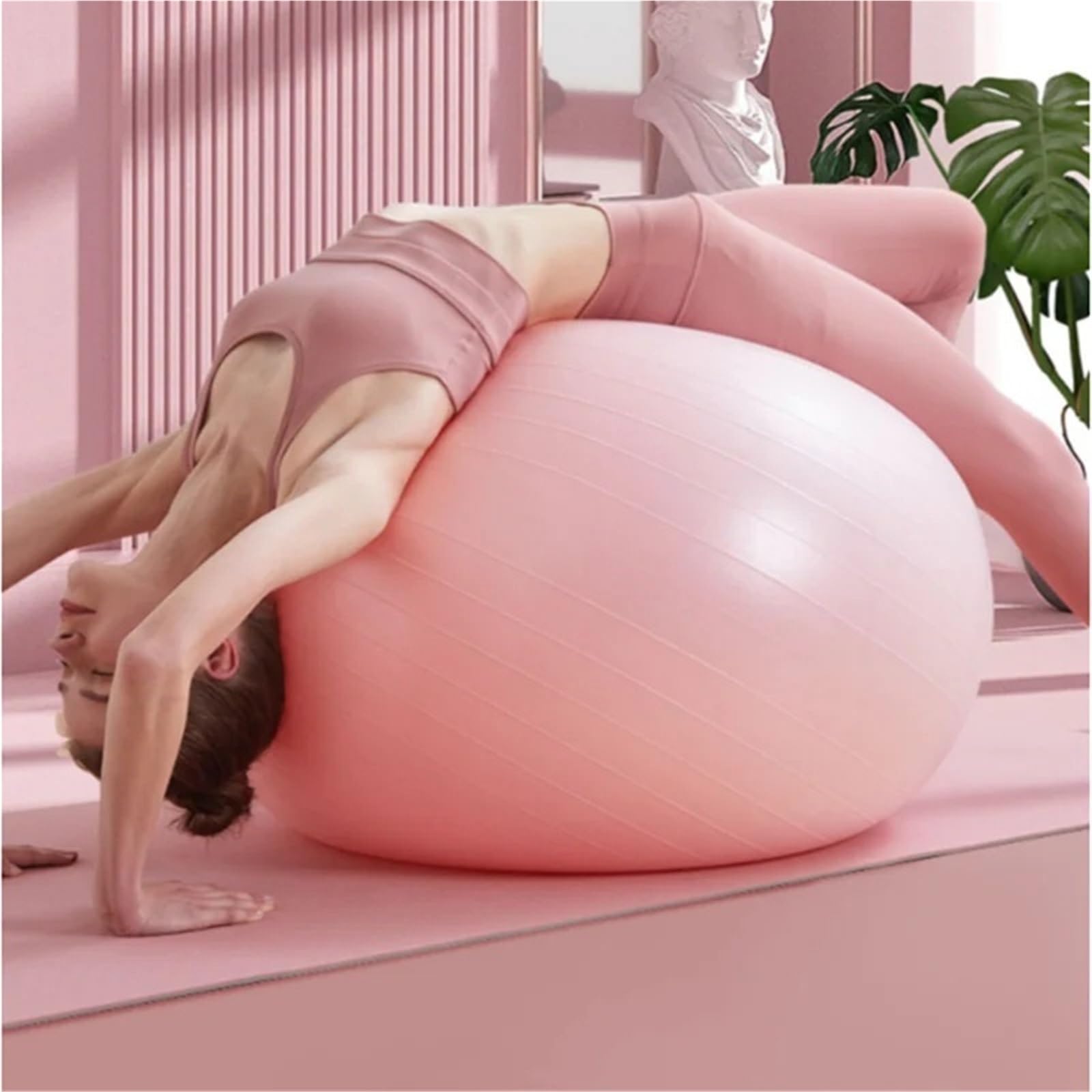 Pelota de yoga multifuncional de PVC a prueba de explosiones, superficie lisa, para fitness, relajación, partería, pelota grande elástica