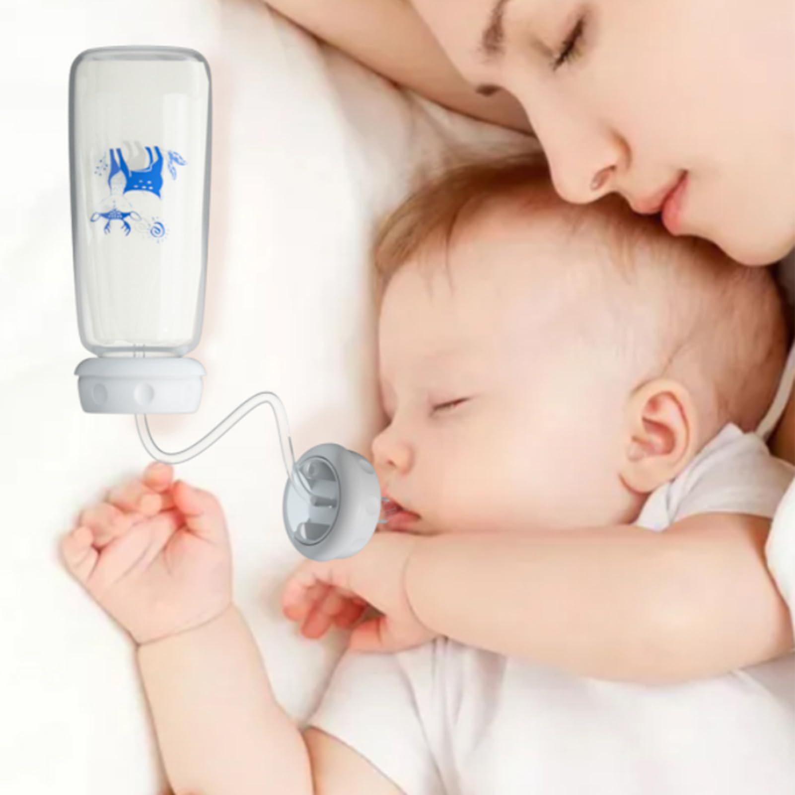 3-in 1 Anti-Colic Babys Bottles, 2026 New Hands Free Anti-Colic Bottle, 240ML Silicone Leak Proof with Nipple Straw, Adjustable Fast Flow Milk Bottle for Babys 3 Months — view 8
