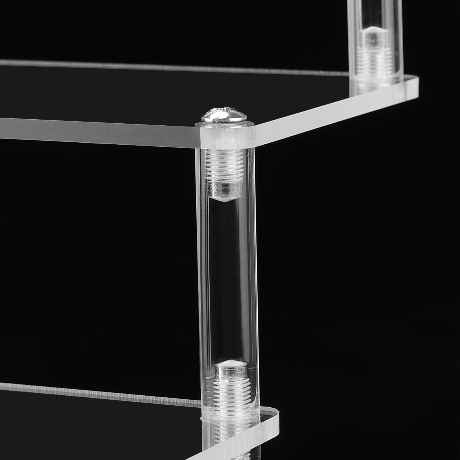 2 Unidades de 4 Niveles Expositor Acrílico Transparente, Soporte de Exhibición para Perfumes, Figuras, Cupcakes, Joyas, Esmalte de Uñas, Especias, 30 x 25 x 19,5 cm