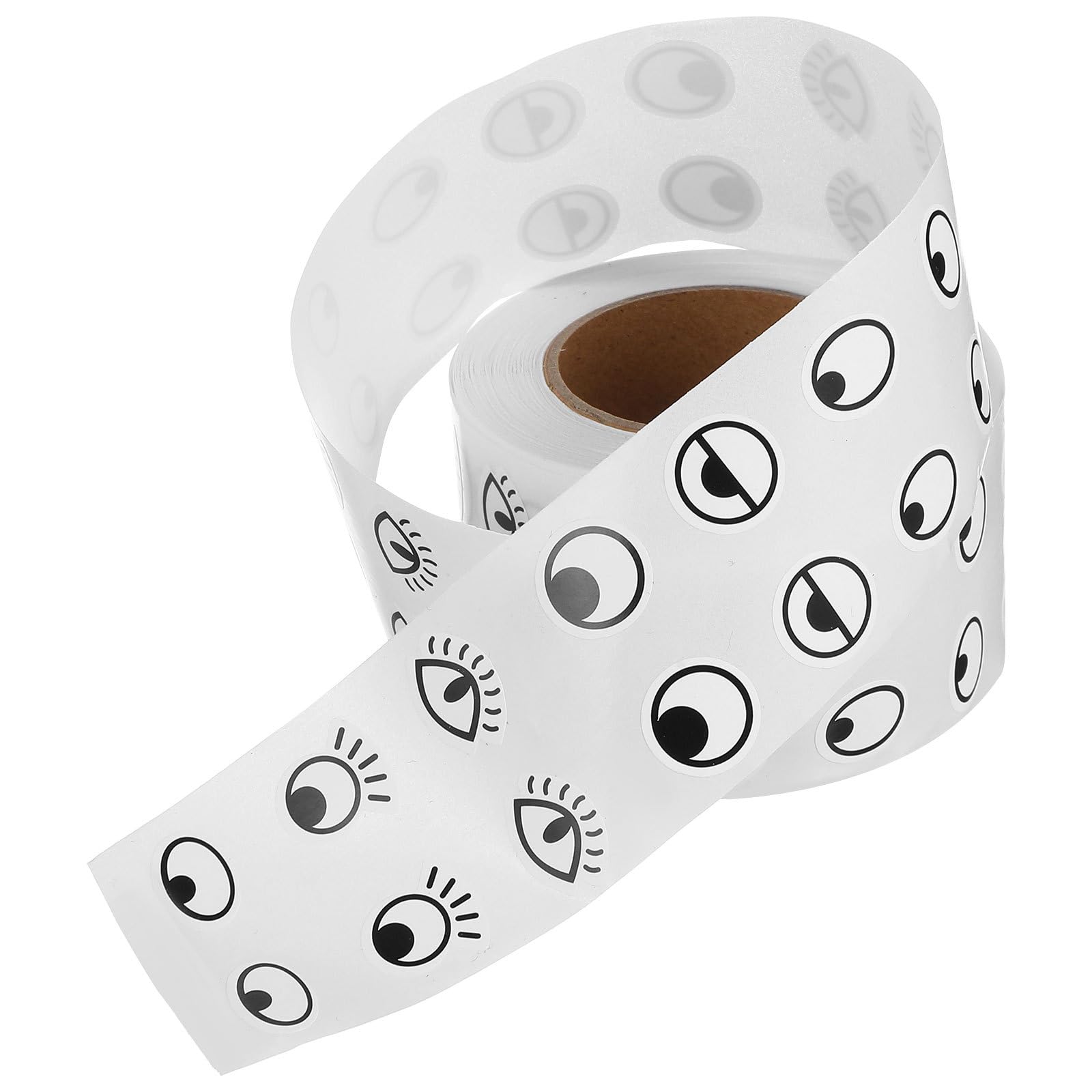IDEANATEGRATE Cartoon Eye Stickers Roll Self Adhesive Eye Stickers for Crafts Small Decals for Scrapbooking DIY Decorating Classroom Projects Cute Sticker Eyes for Kids 1 Roll