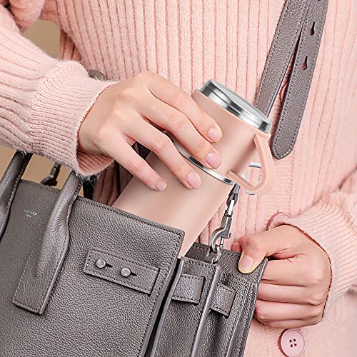 Stainless Steel Thermo 500Ml/16.9Oz Vacuum Insulated Bottle With Cup For Coffee Hot Drink And Cold Drink Water Flask.(Pink,Single) #TOP5