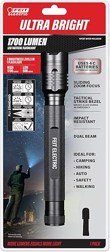 Feit Electric FL1700 - Linterna LED ultra brillante de 4 celdas C de 1700 lúmenes