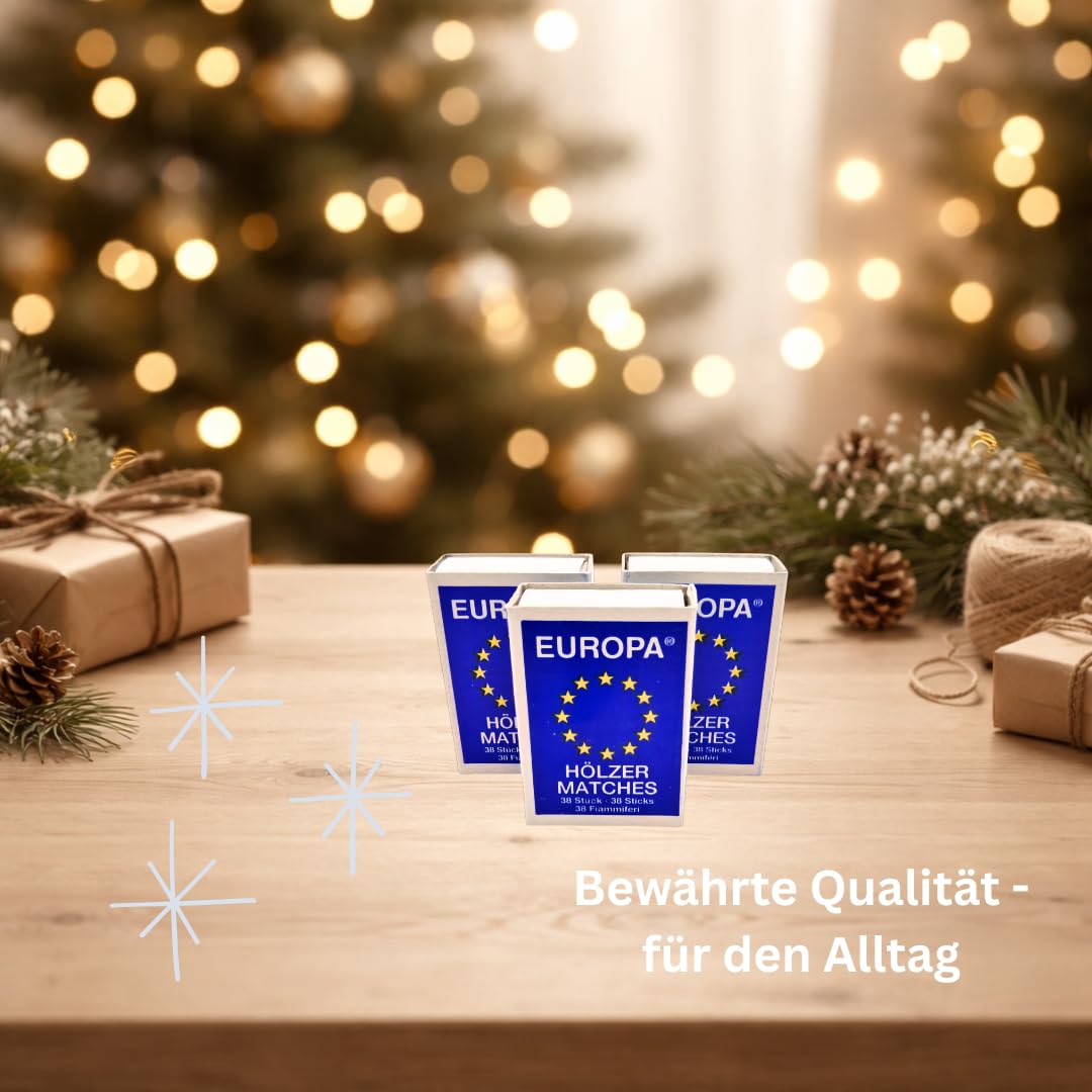 Allumettes EUROPA 100 boîtes, 10 x 10, bois d'europe, allumettes de sécurité