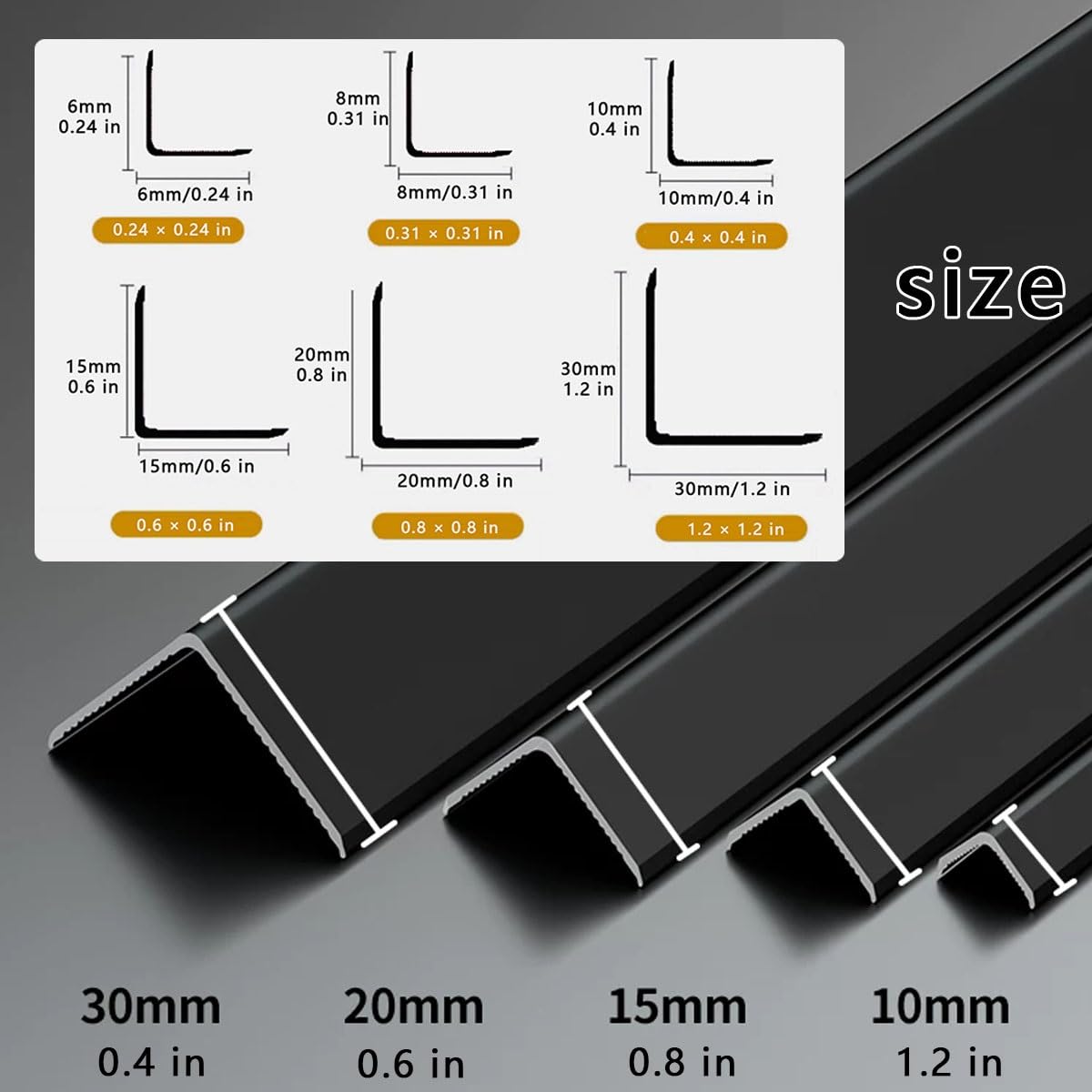 Protector de Esquinas de Aluminio Autoadhesivo, Perfil Angular en L de Metal para Protección de Paredes y Muebles, Guardas de Esquina para Puertas, 1 m, Set de 2 Piezas(Matte Champagne,1.6x1.6in)