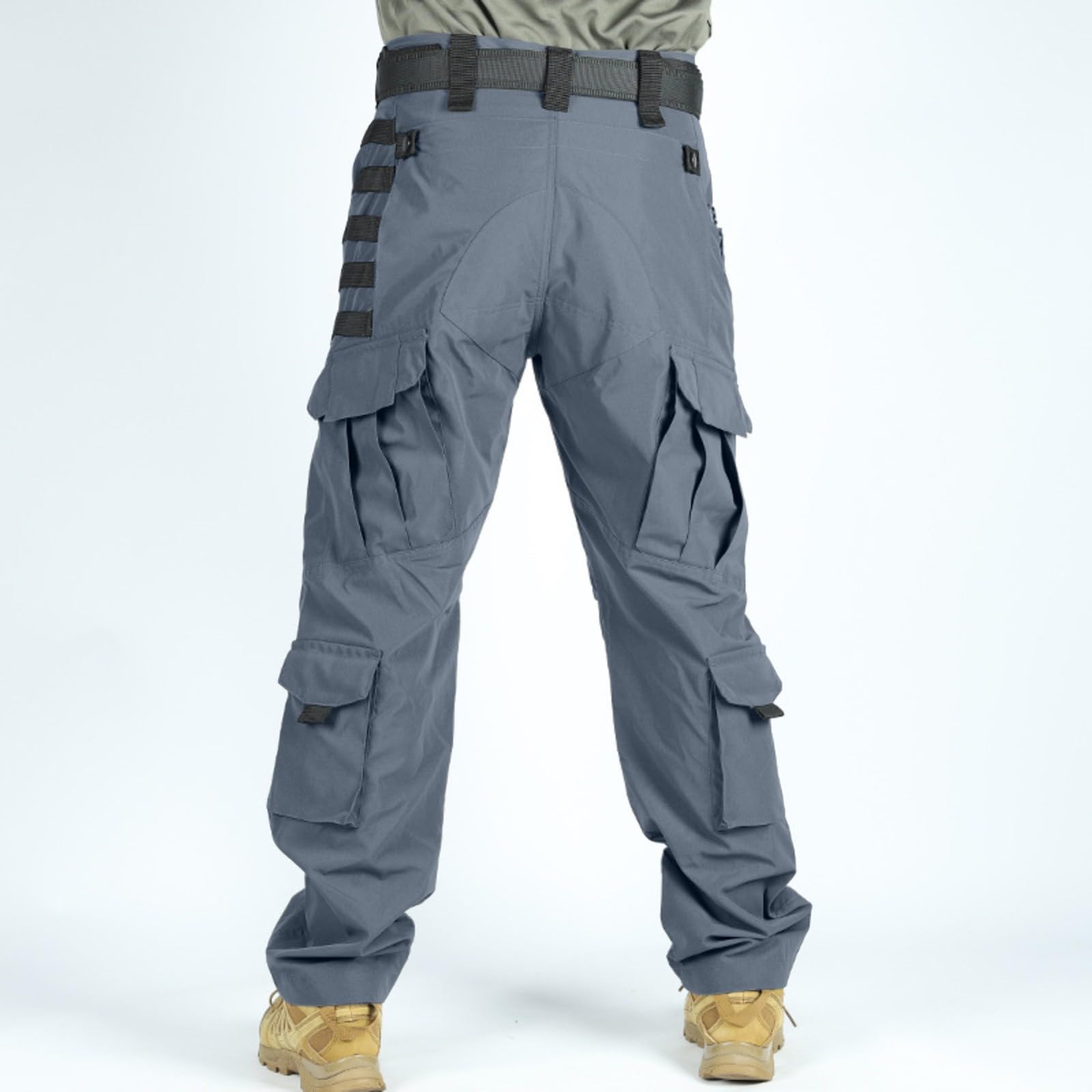 Generisch Pantalones cargo para hombre 3XL elásticos: pantalones de trabajo con múltiples bolsillos, pantalones de exterior, resistentes a la abrasión, pantalones de senderismo de pierna recta