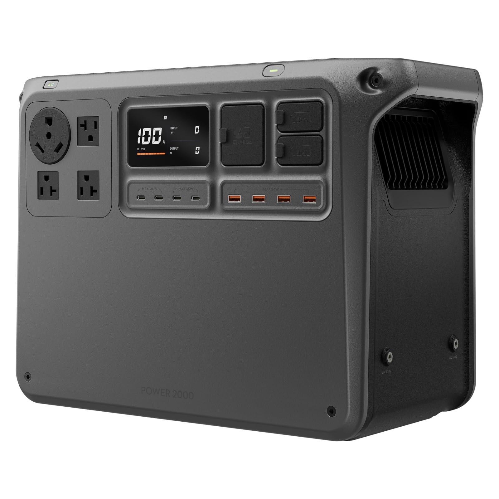 DJI Power 2000 Portable Power Station, 2048Wh LFP Battery, Compact Size, 3000W Stable Output, 0-80% Recharge in 55 Mins, Electric Generator for Home, Camping & RVs, Off-Grid