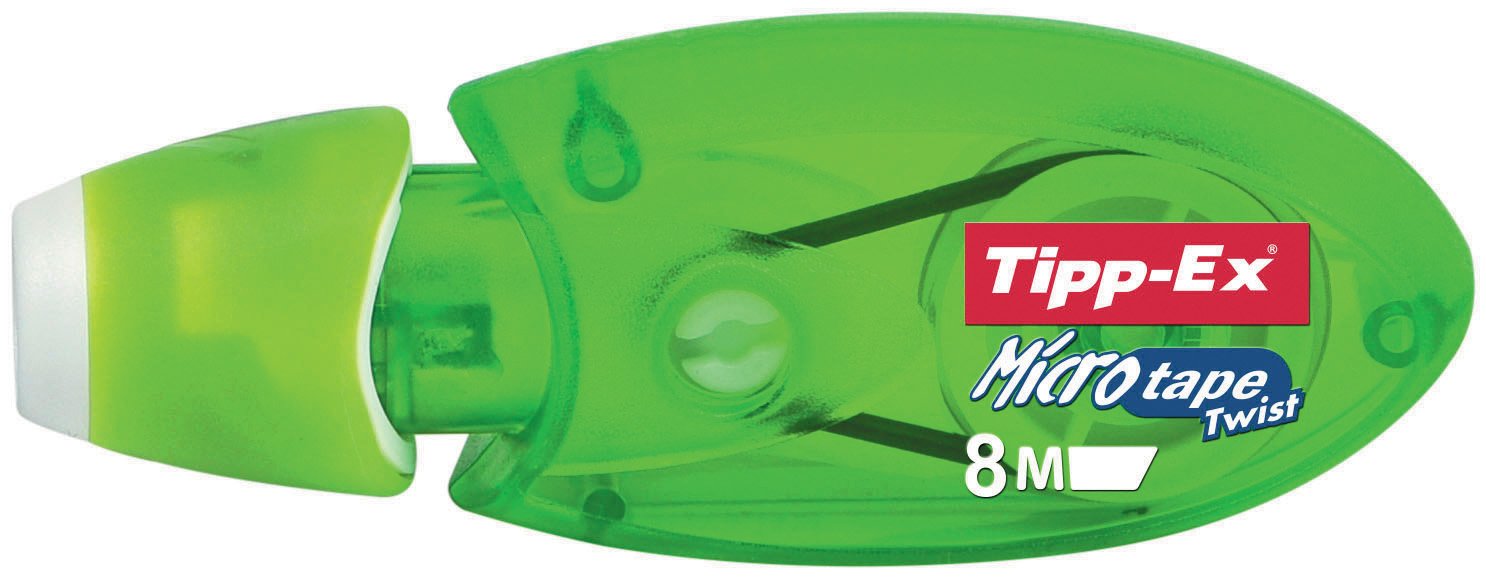 Tipp-Ex 8794321 Korrekturroller Micro Tape Twist mit drehbarer Schutzkappe, 60 bunte Korrekturmäuse im Bubble-Display, 8 m x 5 mm
