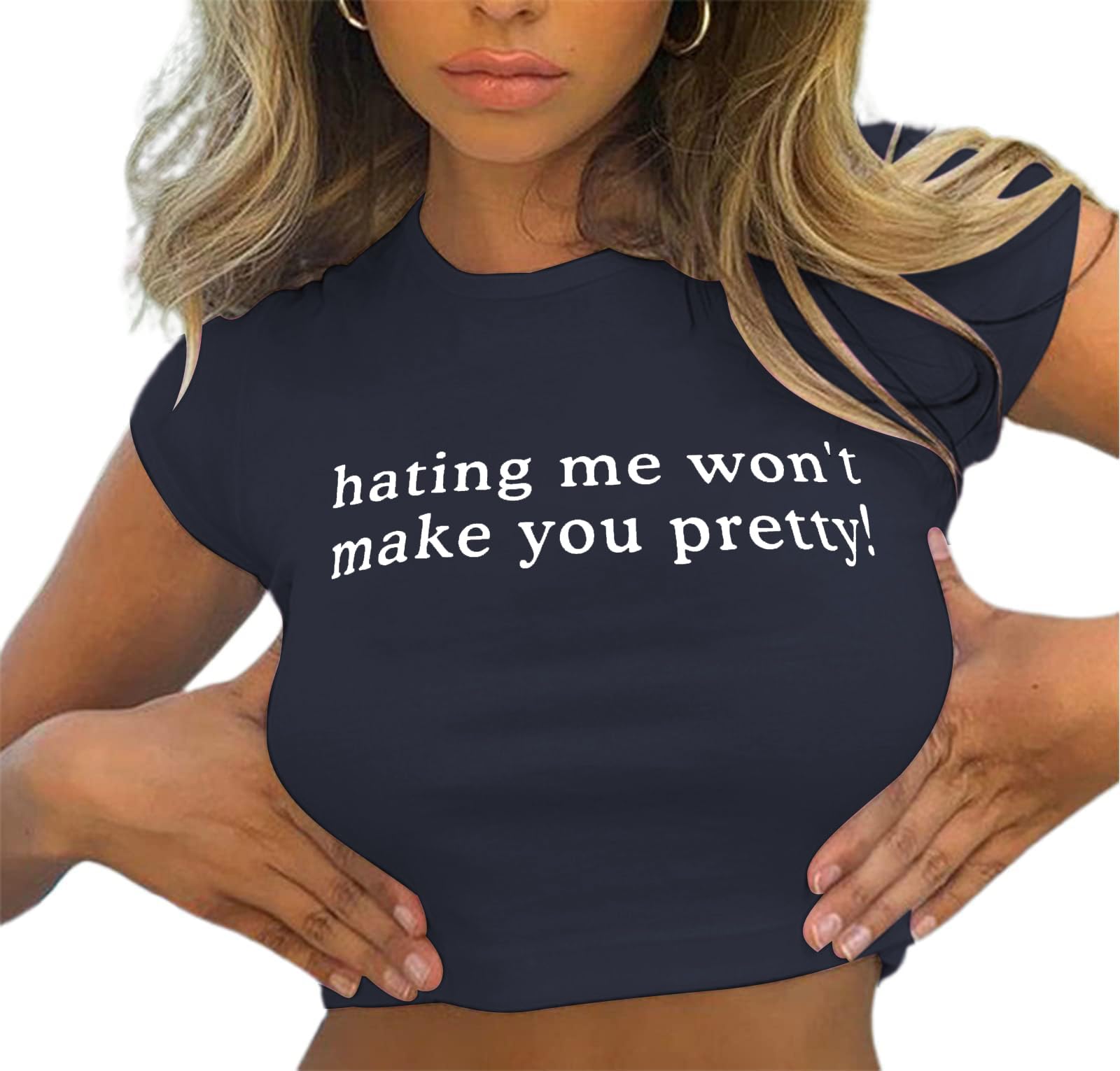 AvanovaWomens Graphic Tees Funny Novelty Short Sleeve T-Shirts Vintage Tops Casual Tunic