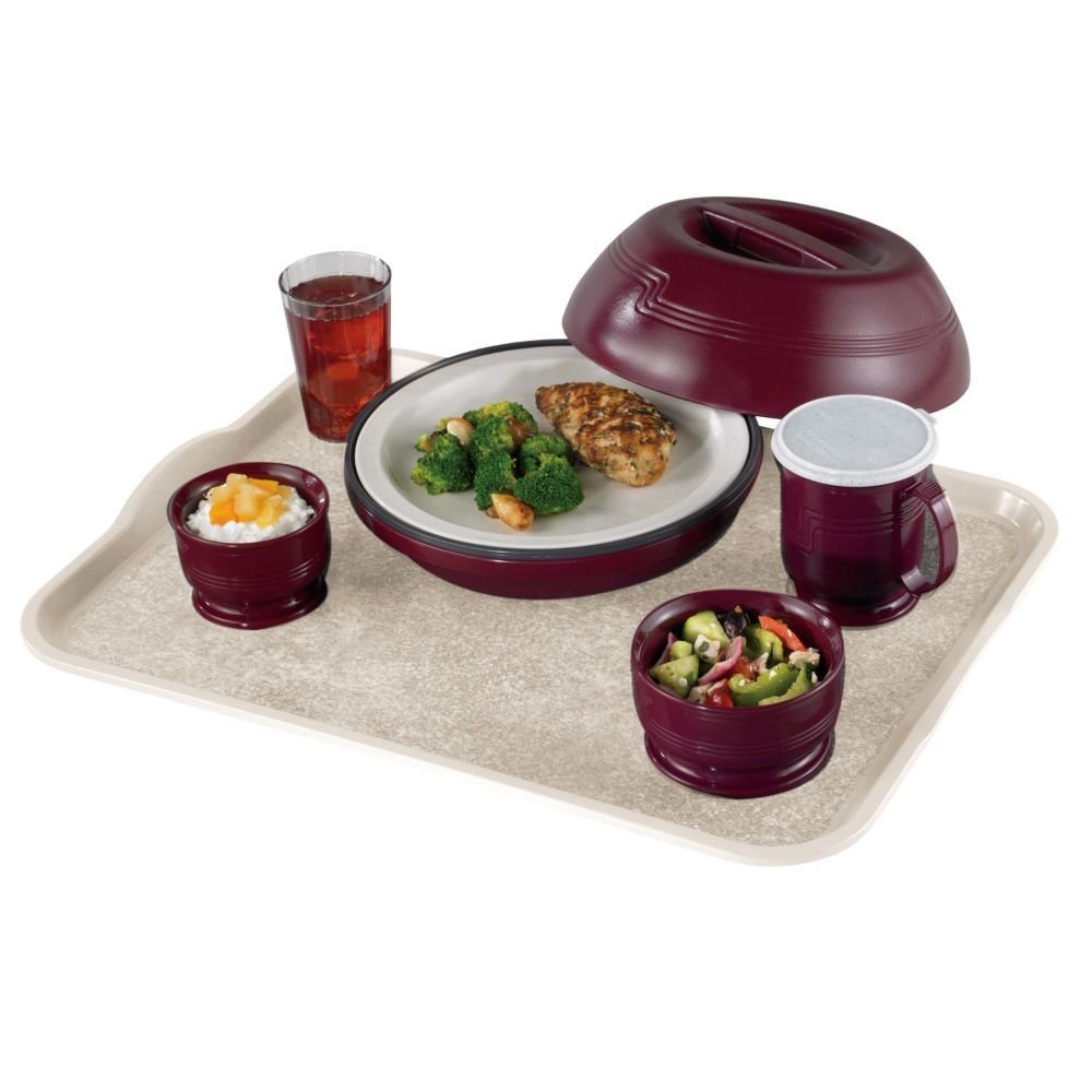 Cambro 1520VCRST380 - Bandeja Antideslizante Versa para Servicio de Habitaciones de 15 x 20 Pulgadas, Color Marfil, Caja de 12