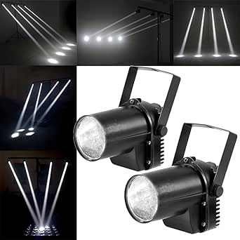 2Pcs 10W Mini Pinspot Light RGBW LED Beam Pin Spot by DMX 512 Sound ...
