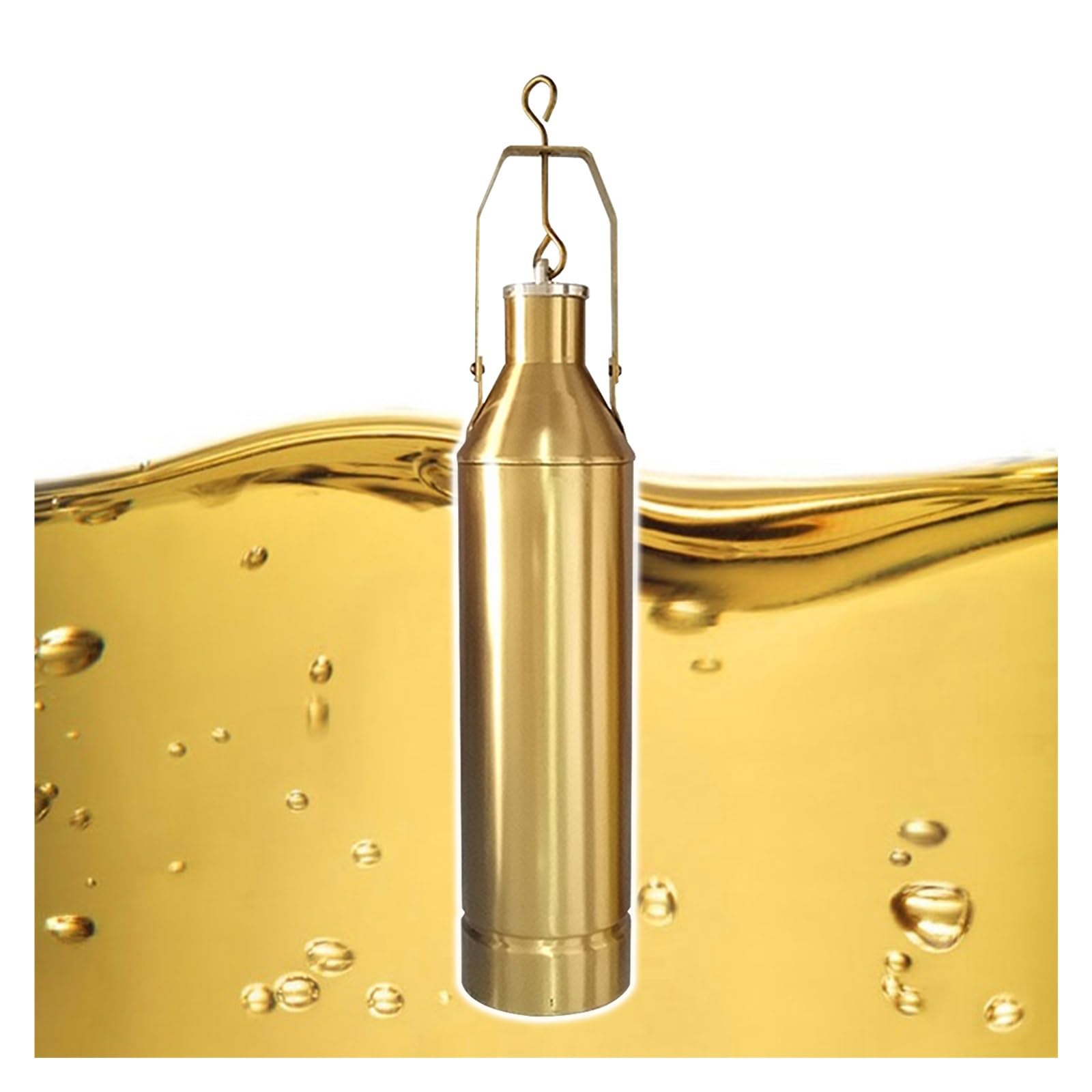 MRVAKDYDI Viscous Liquid Sampler, Brass Retractable Oil Sampler 300-1000mL(Small 300 mL/10.1 fl oz)